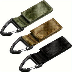 2pcs Hanging Key Hook Clip Buckle Nylon Webbing Belt Carabiner Outdoor Strap