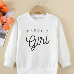 Girls' 'Daddy's Girl' Graphic Sweatshirt Round Neck Pullover