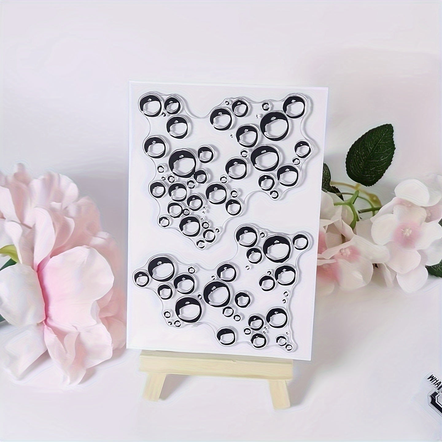 Bubble Art Pattern Clear Stamp for Card Making