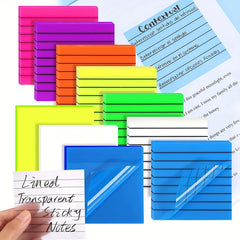 30 Page Transparent Sticky Notes - Waterproof & Writable