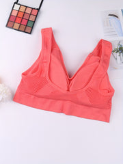 4 Pack Plus Size Sports Bra Set Seamless Medium Stretch Tank Bra
