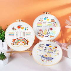 5pcs Embroidery Kit with Hoop 20 07 Cm DIY Adult Beginner Embroidery Kits