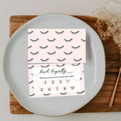 50pcs Pink Loyalty Card Beauty Business Card Aesthetics Esthetician Lash Tech