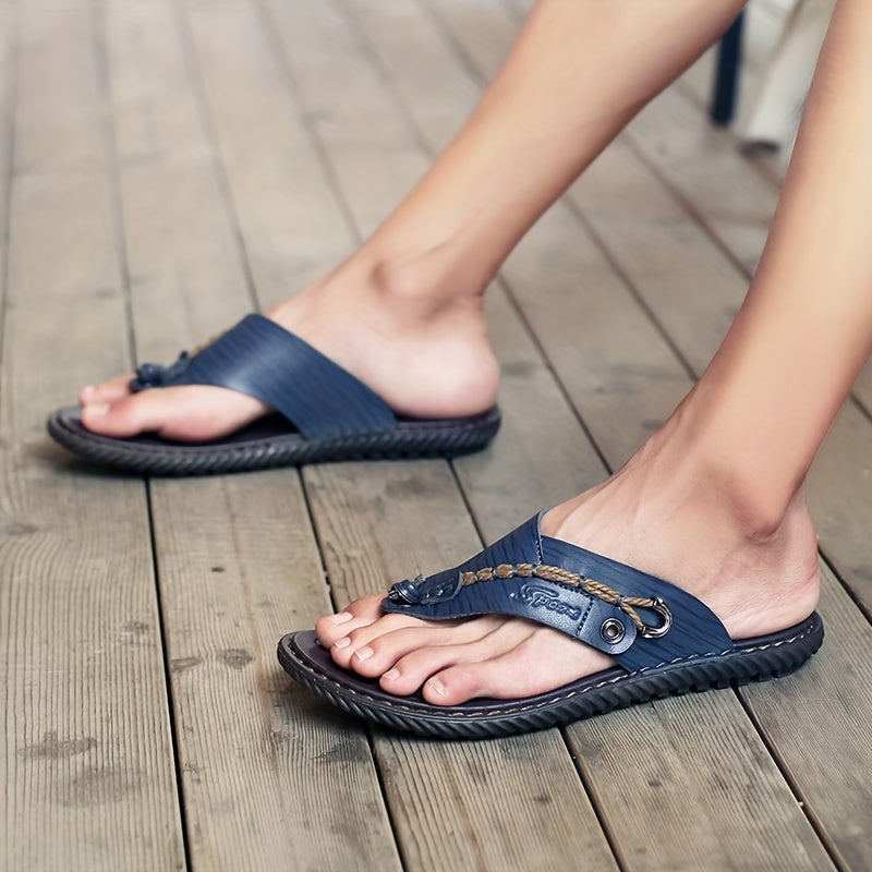 Men's Outdoor Slip On Flip Flops Summer Walking Slippers