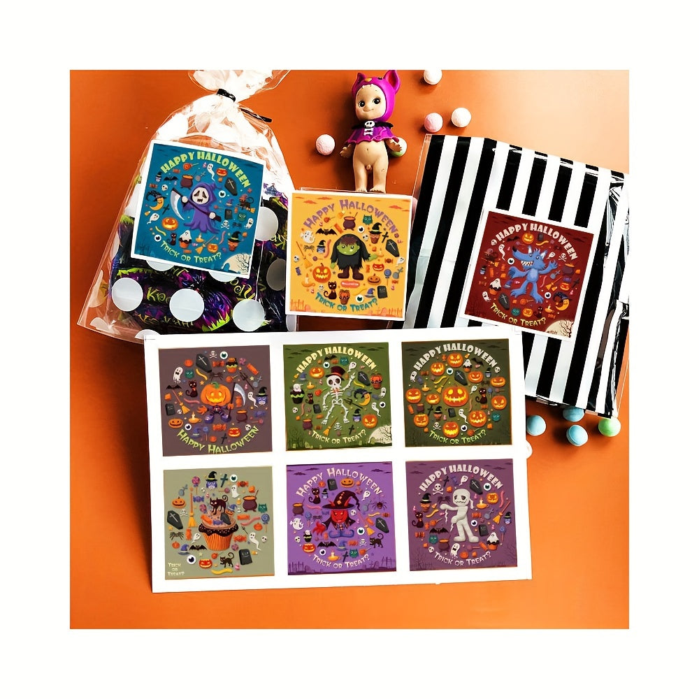 40pcs Halloween Themed Stickers for Spooky Decorations and Crafts