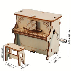 Hand-Assembled Piano Music Box for Kids