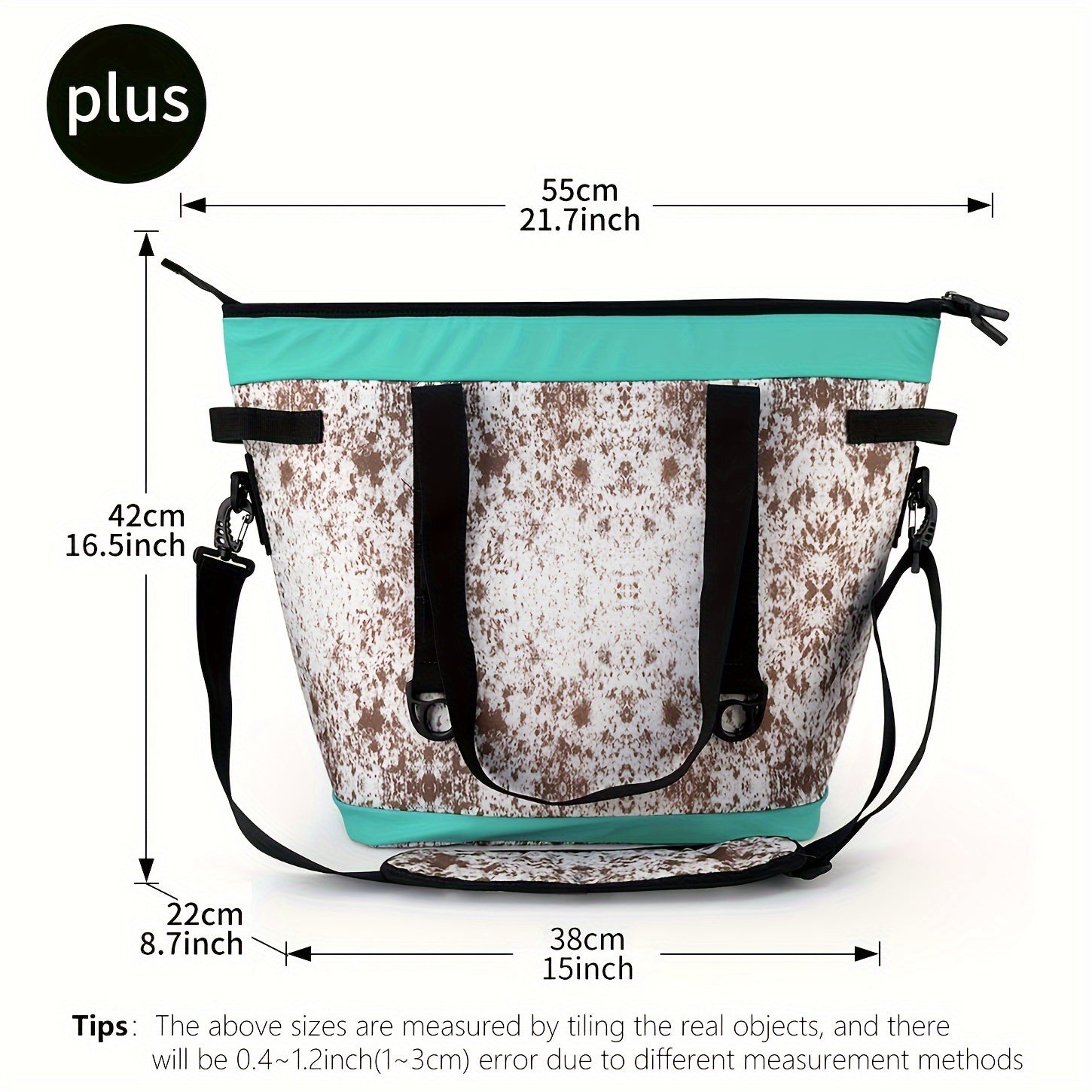 Portable Folding Waterproof Ice Bag Leopard Print Cooler