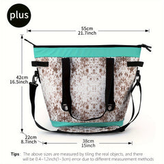 Portable Folding Waterproof Ice Bag Leopard Print Cooler