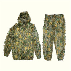 Lightweight Camo 3D Leafy Suit w/ Hood - Stay Hidden & Comfortable Outdoors