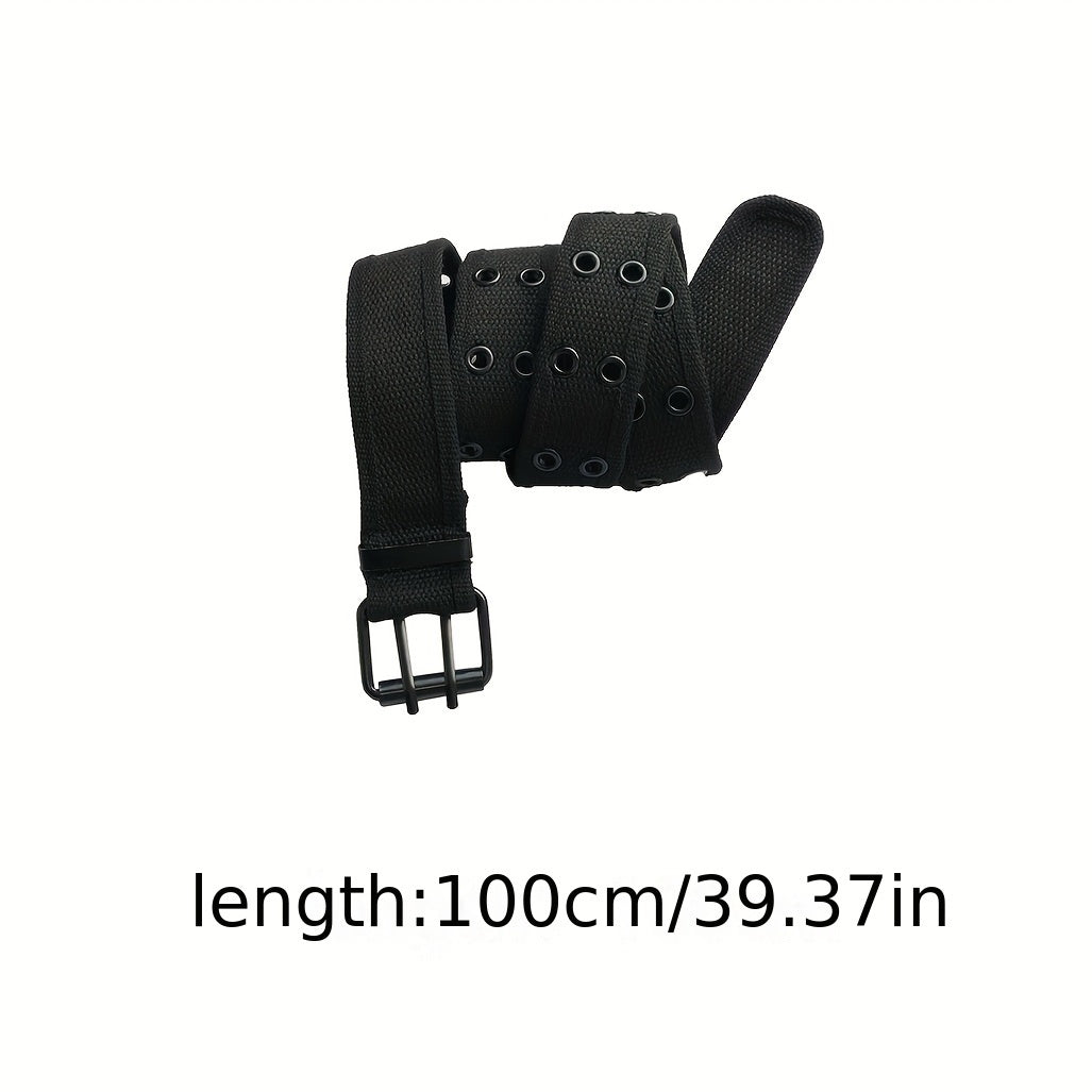 Men's Casual Sport Belt Double Row Holes