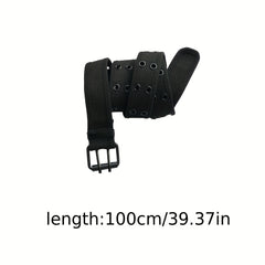 Men's Casual Sport Belt Double Row Holes