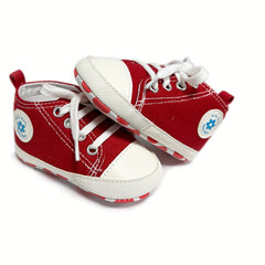 Baby Girls Lace Up Sneakers Lightweight Non Slip Shoes