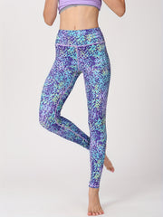 Printed Yoga Crop Pants for Women, Hip Lifting Fitness Leggings
