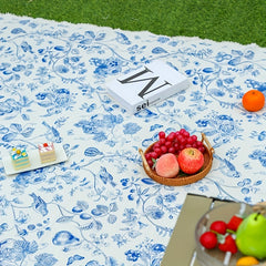 Portable Flower & Bird Printed Mat for Camping & Picnic