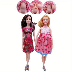 8 inch H Pregnant Belly Doll with 3 Babies