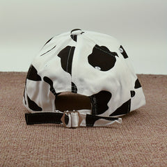 Unisex Cow Embroidery Baseball Cap Sunshade Adjustable Outdoor Sport Hat