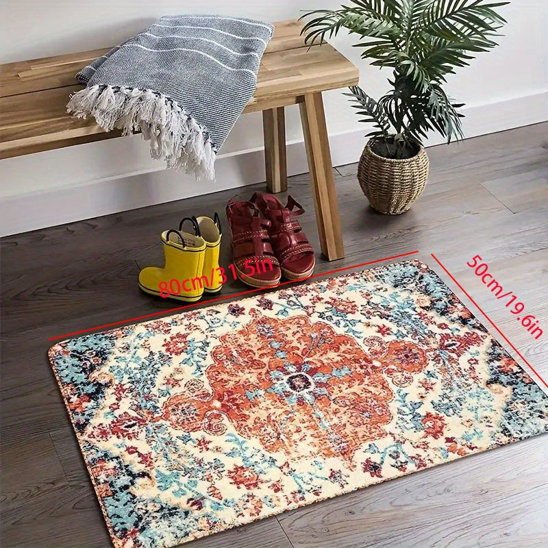 Boho Floor Mat for Living Room Bedroom Decor Non-slip Door Mat Home Decor Xmas