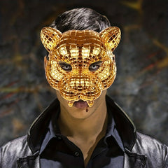 Golden Leopard Mask Half Face Carnival Party Animal Mask