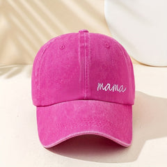 Mama Embroidery Baseball Cap Candy Washed Distressed Sun Hat Outdoor Sports Dad