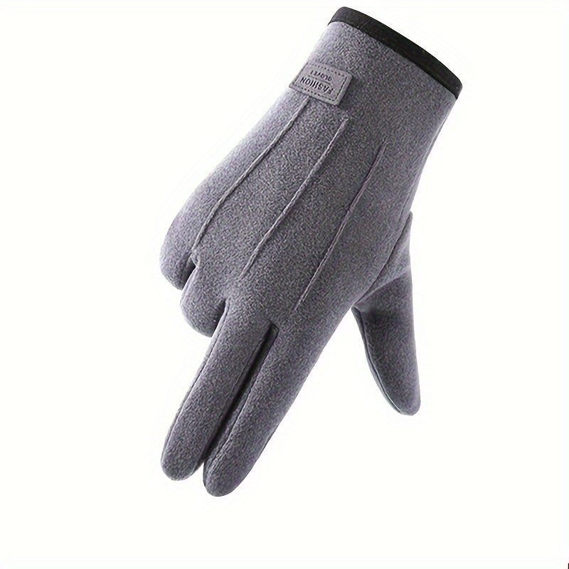 Plush Warm Coldproof Gloves Screen Touchable Gloves For Outdoor Sports Cycling