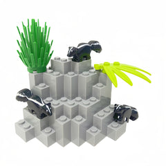 IDEAMOC 4pcs Mountains Building Blocks Set Creative & Educational DIY Toy