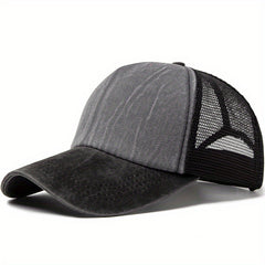 Men's Trucker Hat Snapback Hip Hop Vintage Mesh Caps Outdoor Hats