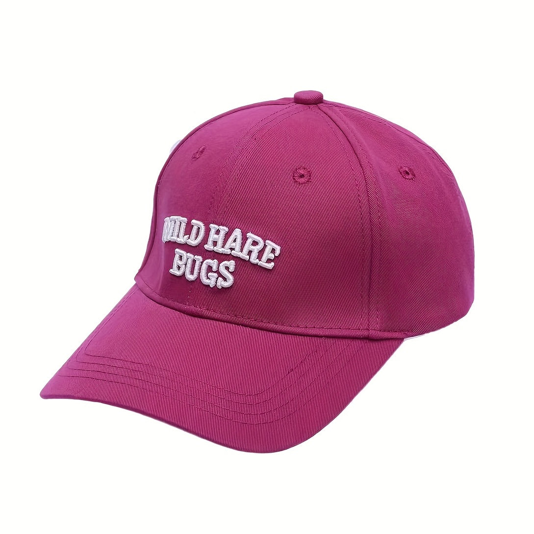 Embroidery Letter Duck Tongue Hat for Big Head Circumference