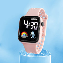 Kids Rainbow Astronaut LED Sport Watch Electronic Wristwatch
