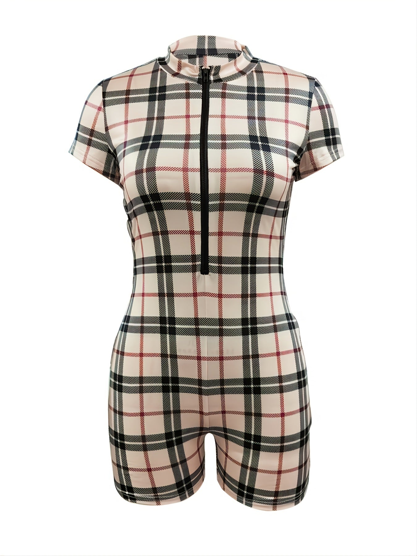 Geometric Pattern Vintage Short Sleeve Jumpsuit