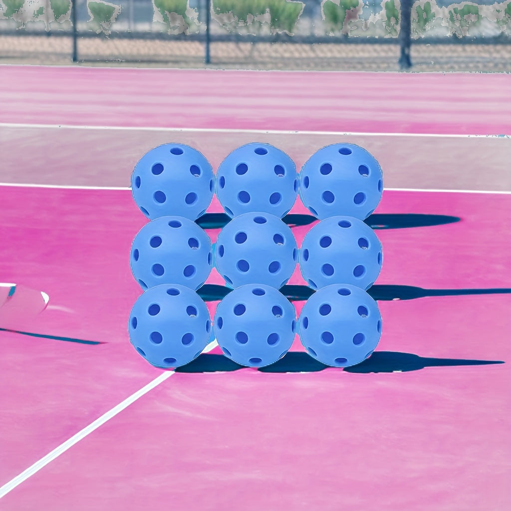 6pcs 40 Holes Outdoor Pickleball Ball Set 74mm High Elasticity Stable