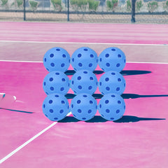 6pcs 40 Holes Outdoor Pickleball Ball Set 74mm High Elasticity Stable