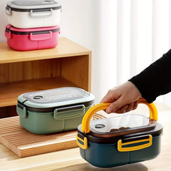 PP Plastic Lunch Box Microwaveable Double layer Compartment Lunch Box