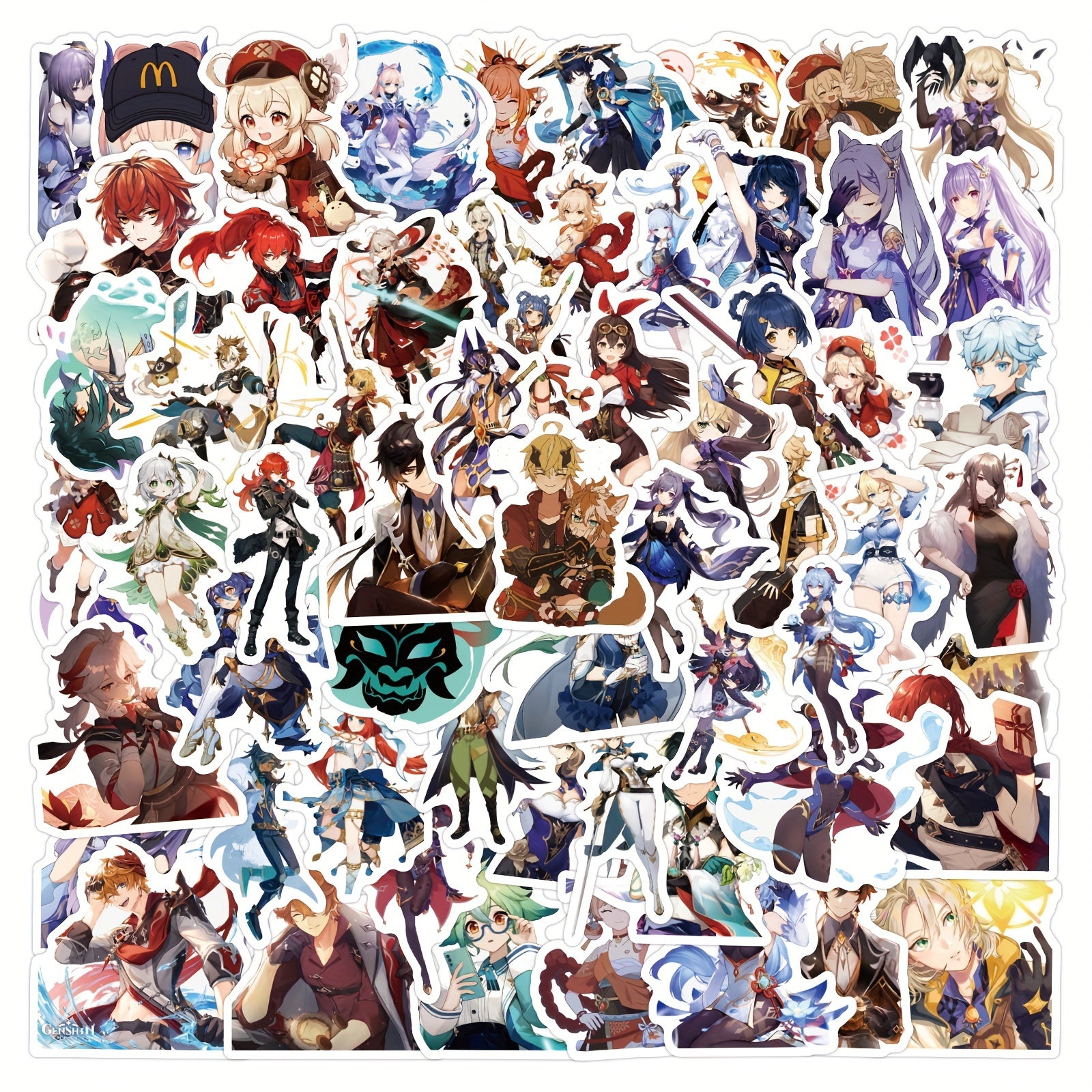 50pcs Anime Cartoon Stickers Laptop Water Bottle Luggage for Adults