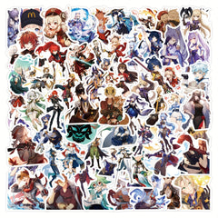 50pcs Anime Cartoon Stickers Laptop Water Bottle Luggage for Adults