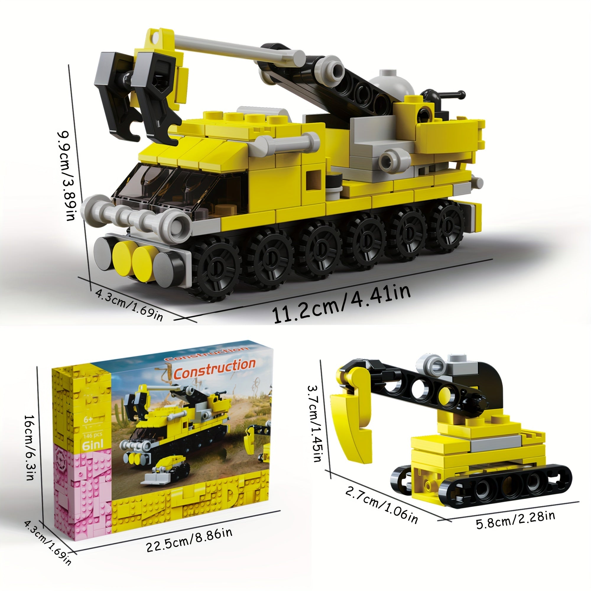146pcs City Engineering Vehicle Building Blocks Construction Toys Set Excavator