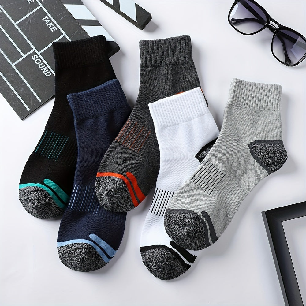 10 Pairs Men's Outdoor Running & Basketball Ankle Socks