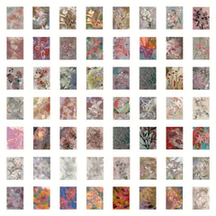 60pcs Hazy Retro Flower Graffiti Stickers For Guitar Skateboard