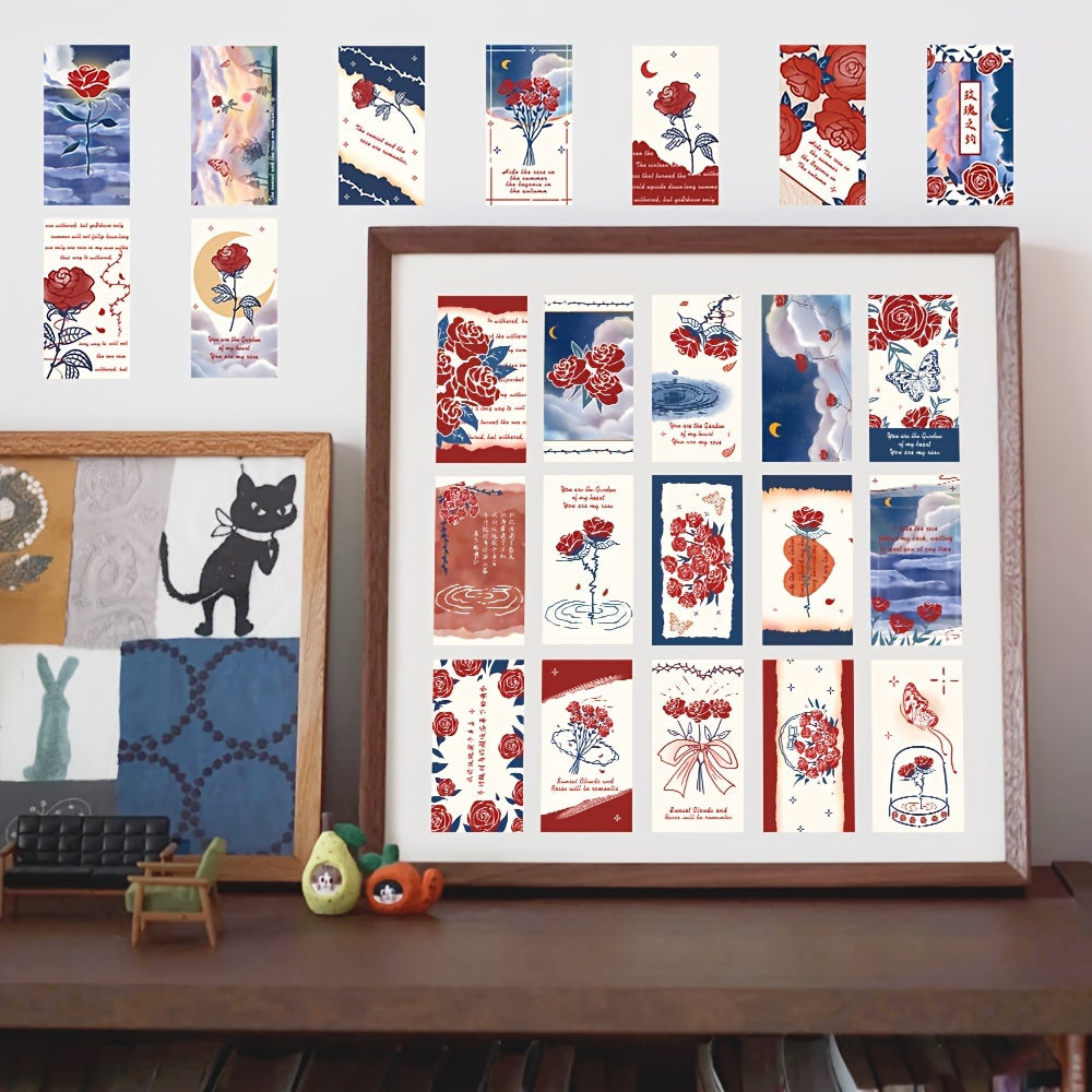 60pcs Fancy Bookmark Series Graffiti Stickers for DIY Journal Decoration