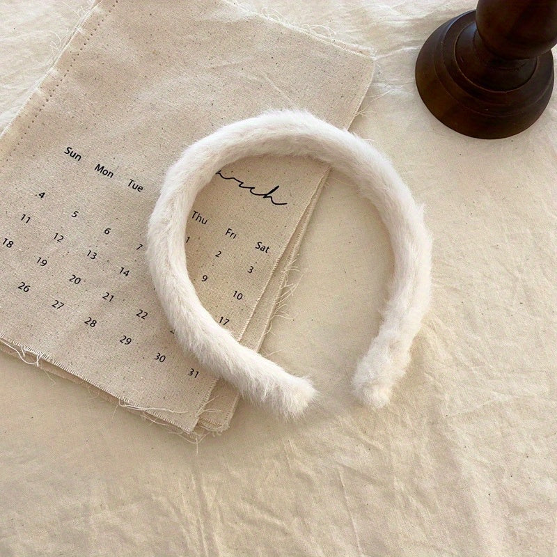 Colorful Plush Headband Hair Hoop, Non-slip Hair Accessories