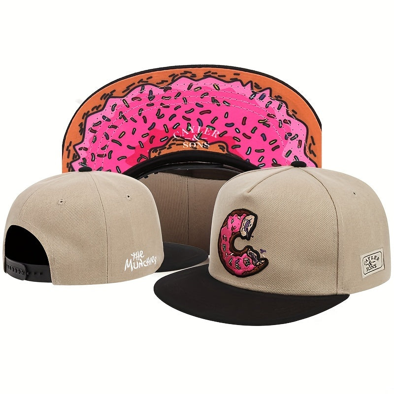 Donut Embroidery Men's Hip Hop Hat