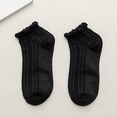 Soft Ruffle Socks Low Cut Short Women's Stockings