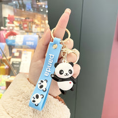 PVC Panda Keychain Pendant Cartoon Animal Bag Key Chain Keyring Ornament