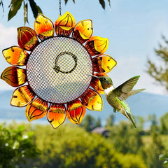 Metal Sunflower Bird Feeder Outdoor Decoration Hanging Garden Decor