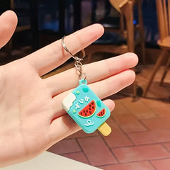 Mini Fruit Ice Cream Keychain Bag Charm Pendant Small Gift