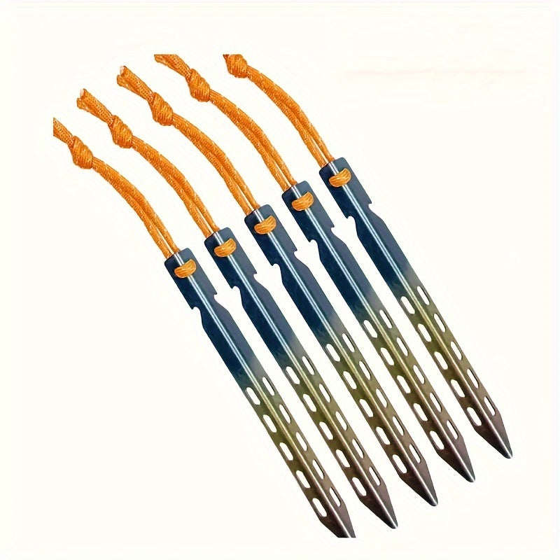 5pcs Titanium Tent Pegs Canopy Tarp Beach Pegs