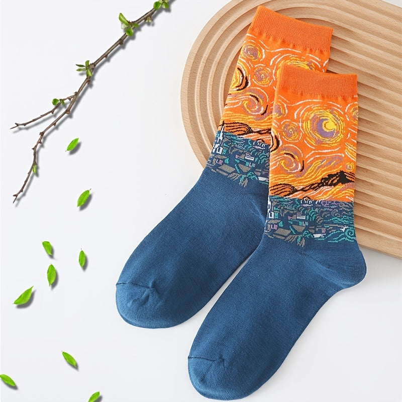 Cozy Dusk Pattern Socks for Women