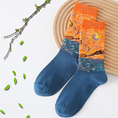 Cozy Dusk Pattern Socks for Women