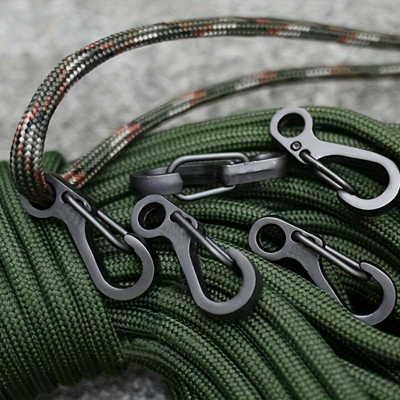 5pcs Mini Carabiner Clasp Camping Hiking Keychain Keyring