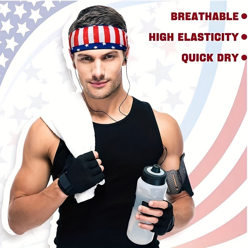 Independence Headbands Sports Headband 4th of July Hair Accessories for Men