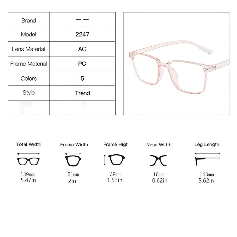 Women's Square Light Blocking Glasses
